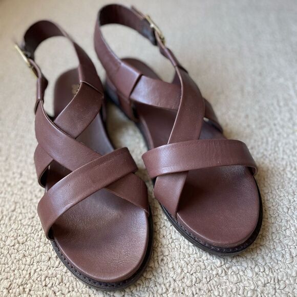 🇫🇷 Jonak Paris Chocolate Wenda leather sandals - Picture 3 of 9